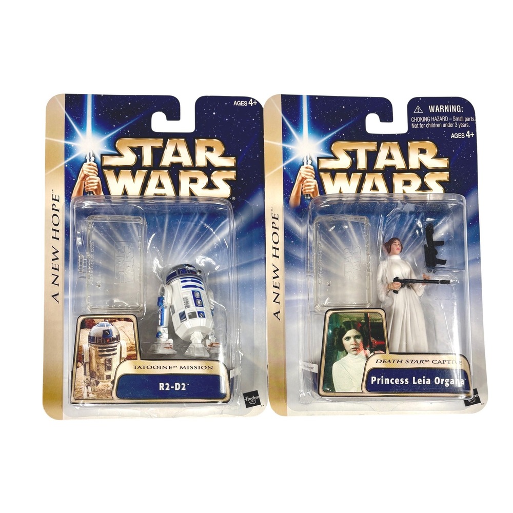 R2-D2 & PRINCESS LEIA ORGANA Star Wars Revenge of the Sith Action Figures